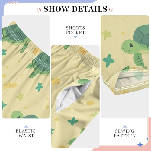 Turtle Cartoon Pajama Pants Cute Pajama Bottoms Soft Sleep Pjs Lounge Pants S4