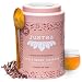 JusTea Little Berry Hibiscus | Loose Leaf Herbal Tea with Hand Carved Tea Spoon | Over 40 cups 3.2 Ounce Tin | No Caffeine | Award-Winning | Fair Trade | Non-GMO