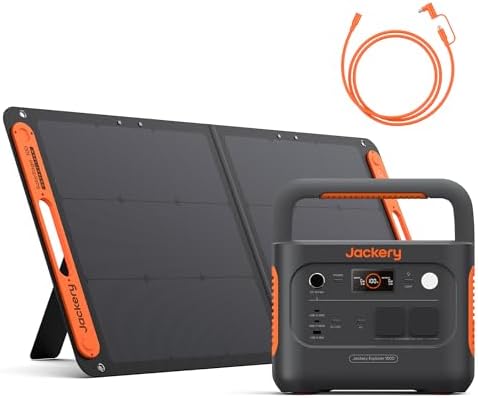 Jackery E1000 v2 Tragbare Powerstation mit 100W Solarpanel mit 5M...