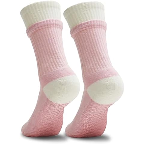 Lusibaka Yoga Grip Socks for Women,Pilates Non-slip Socks Comfortable Sport Crew Socks, Breathable Socks Performance Athletic Socks for Outdoor Tennis Trekking Walking Cycling Running Cover