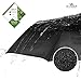 UK-UNIQUE Windproof Umbrella Windproof Travel Umbrella - Compact, Light, Automatic, Strong and Portable - Wind Resistant, Small Folding Backpack Umbrella for Rain - Men and Women, Black.
