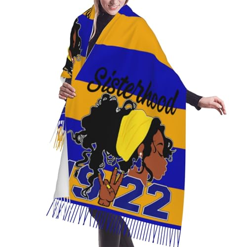 Women Scarf Sorority Paraphernalia Gifts for Women Wrap Shawl With Tassel