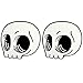 Produktbild CoSunny Schädel Pin 2 Stück Set Classic Punk Skeleton Emaille Broschen Pins Halloween Party Rucksack Hüte Zubehör
