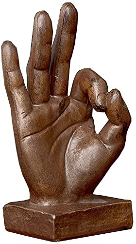 WQQLQX Statue Retro Charakter Statue Skulptur Harz Finger Form Home...