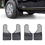 Heavy Duty Mud Flaps All Weather Resistant Splash Guards Compatible with Universal Trucks SUVs Vans Off-Road and Daily Use (4PCS Black Front&Rear)