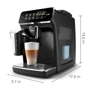   PHILIPS-3200-Series-Fully-Automatic-Coffee-Machine-5-Delicious-Coffees-LatteGo-Milk-System-Durable-Ceramic-Grinders-Intuitive-Touch-Display-Glossy-Black-EP324154