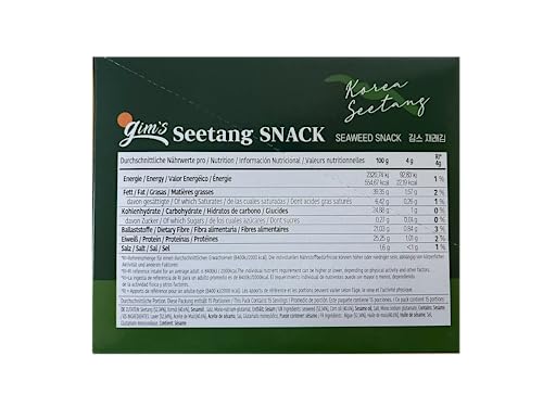 Gerösteter Seetang Snack ohne Plastikschale 4g x 15er | Natürlich, vegan & ohne künstliche Zusatzstoffe | Perfekt für unterwegs & als gesunde Beilage