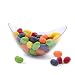 Zappy 50 Mini Bowls 2 oz Clear Plastic Party Bowls Oval Small Bowl Elegant & Disposable Small Dessert Bowls Candy Dishes Trifle Bowls Appetizer Bowls Mousse Cups Dessert Cups Souffle Condiment Cups