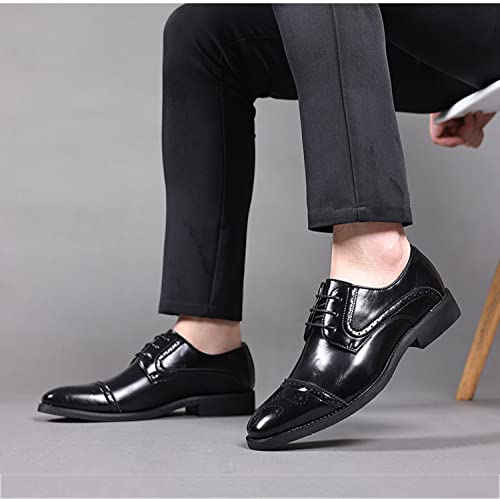 Men's Formal Shoes Lace Up Oxfords Non-Slip Brogues Derbys Comfortable Business Wedding Shoes4