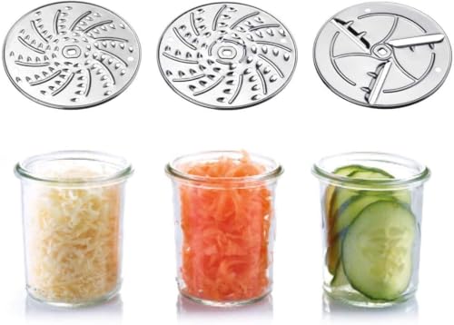 Foto von Westmark Gemüseschneider mit Edelstahlklingen - kompakter Gemüsehobel inkl. 3 Scheiben - ideal zum hobeln, groben und feinen Reiben - 100% rutschfest (Anthrazit/Silber/Rot)