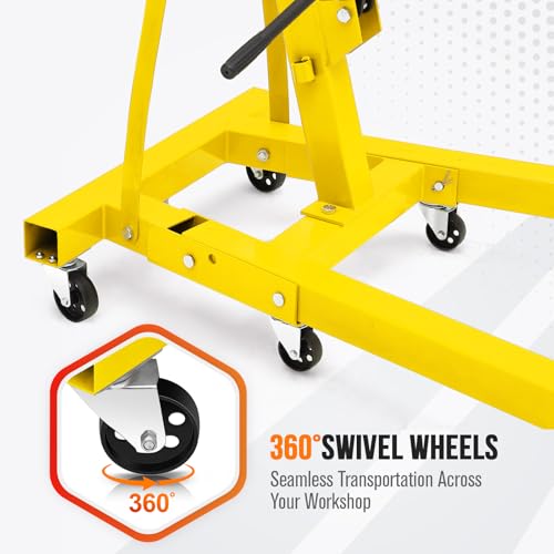 image for ExploreHorizon 2 Ton Hydraulic Engine Hoist - 4400LB Folding Shop Cran