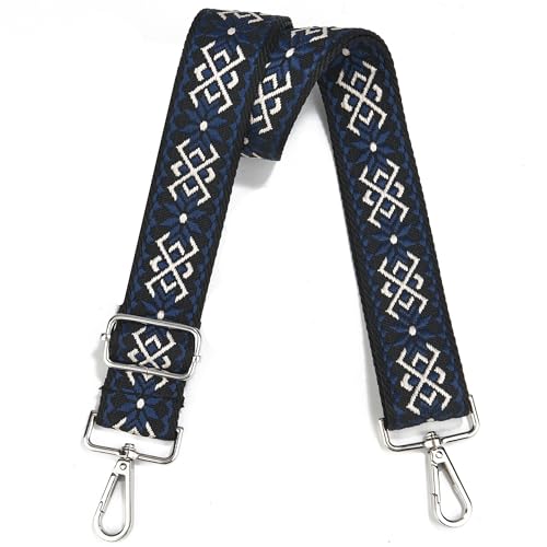 Image of Crossbody Straps for Purses Silver Hardware Purse Strap Wide Shoulder Strap Adjustable Replacement