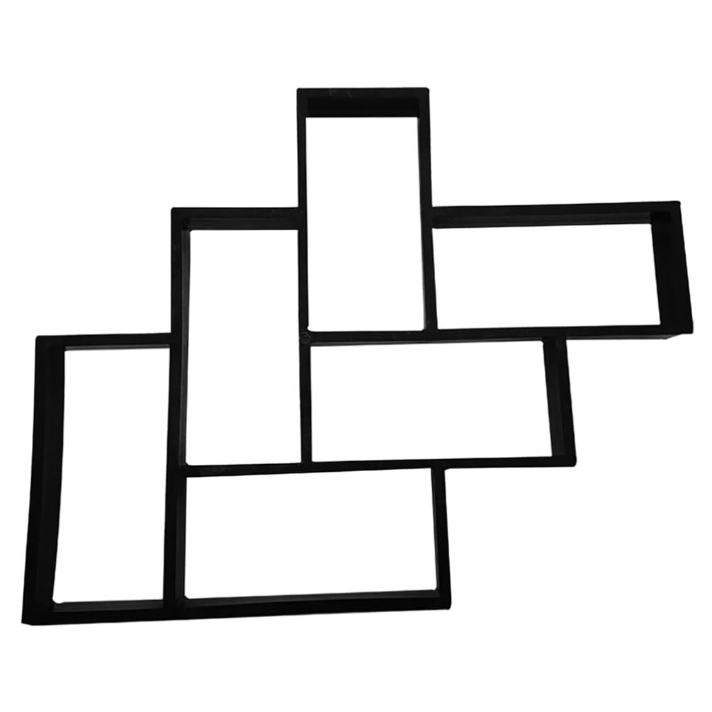 Milisten Rectangular Concrete Stepping Stone Mold 19.56X15.94In Reusable Plastic Paving Mold for DIY Garden Walkway Path Maker Outdoor Landscaping