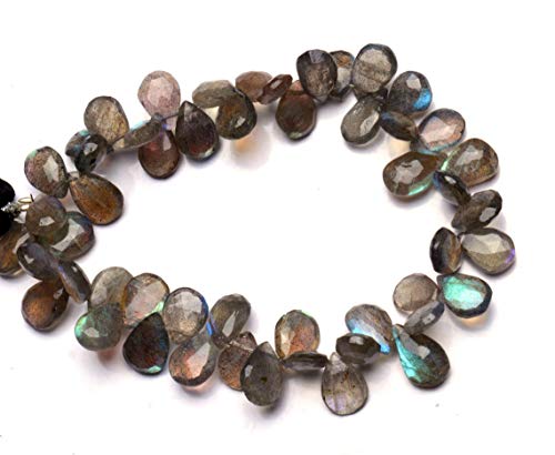 Labradorite gemme perles briolette à facettes pour fabrication de bijoux - 5