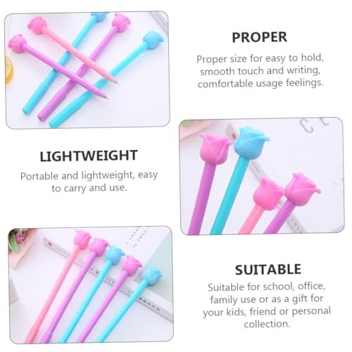 DOITOOL 12 pcs bolígrafos gel rosa 0.5mm punta fina miniatura 6