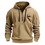 Nota sobre las tallas: sudaderas con capucha para hombre. Nuestro producto está diseñado puede ser pequeño, son más pequeños que las tallas europeas normales. Por lo tanto, recomendamos comprar una o dos tallas más grandes. Recomendamos no utilizar productos blanqueadores para evitar la pérdida de color. Si tienes alguna pregunta, no dudes en ponerte en contacto con nosotros. Múltiples bolsillos seguros con cremallera proporcionan un amplio espacio de almacenamiento para artículos esenciales durante actividades al aire libre y entrenamientos