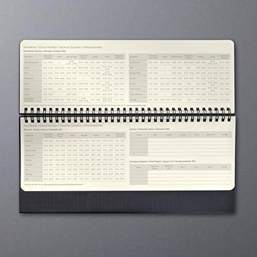 SIGEL C2380 DeskTop Planner Conceptum 2023 - Large - Black - Hardcover - 2 Pages = the Week at the Bottom and Notes at the Top - 132 S