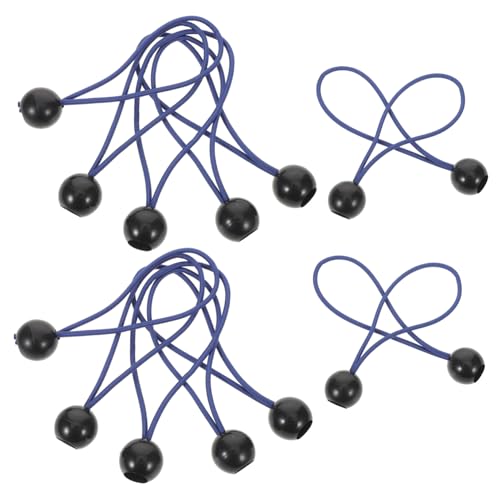 Cordon élastique avec boule plastique et tendeur bâche trampoline camping extérieur bleu