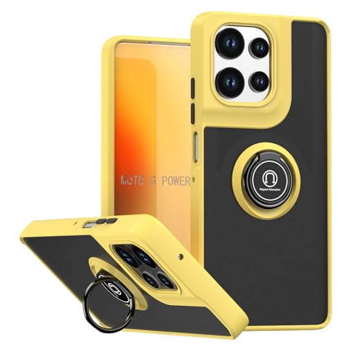 Case Compatible with Motorola Moto G Power (2025), Compatible with Motorola Moto G Play (2026) Ring-Shaped Bracket Phone Case Yellow