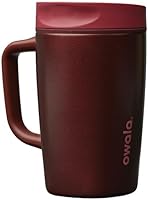 Vista 33 de Owala SmoothSip Slider - Vaso de café de acero inoxidable con aislamiento, taza de café helado reutilizable, taza de viaje para café caliente, sin