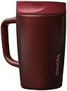 Owala SmoothSip Slider Stainless Steel Insulated Travel Mug with handle, 100%!L(MISSING)eak Proof, For Hot and Cold Drinks, Travel Friendly with Sliding Lock Lid, 12oz, BPA Free, Leak Proof, Black Cherry