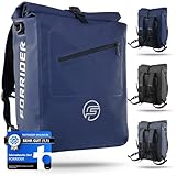 Forrider 3in1 Fahrradtasche für Gepäckträger mit Rucksack Wasserdicht 27L I Gepäckträgertasche Reflektierend I Sattel Tasche fürs Fahrrad (Blue)