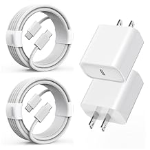 Long Charger for iPhone 16e Charge Fast Charging, 20W USB C PD Wall Adapter 2-Pack 6FT Type C to C i Phone 15 Charging Woven Cable Cord for iPhone 16/16e/16 Pro/15/15 Plus/15 Pro Max,iPad Pro/Air/Mini