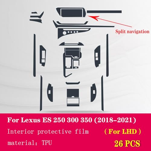Film TPU anti-rayures console centrale Lexus ES