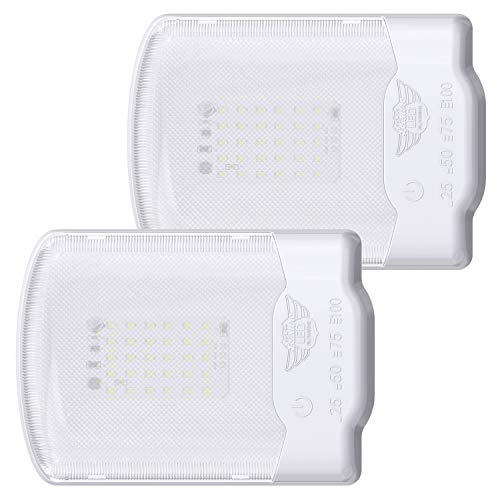 Leisure LED RV LED Ceiling Single Dome Light Fixture with Built in Dimmer Interior Lighting for RV/Trailer/Camper/Boat 12V Natural White 4000-4500K 325LM (Touch Dim Natural White 4000-4500K, 2-Pack)