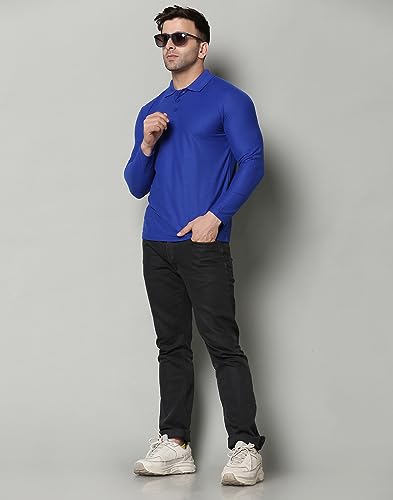 Image of INKKR Full Sleeve Men's Solid Polo Neck T-Shirt Combo