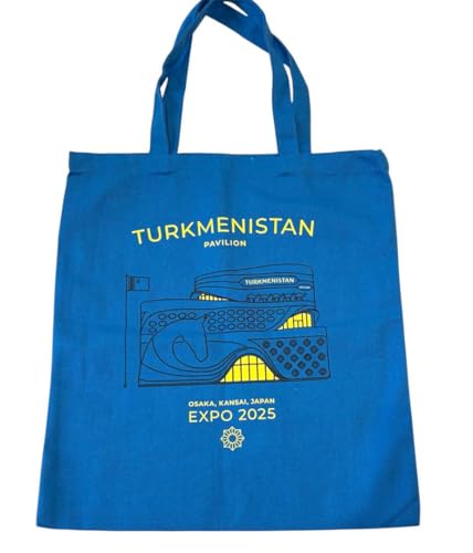 【万博】【限定】大阪関西万博★トルクメニスタン　★トートバッグ★ショルダーバッグ グッズ 大阪関西万博 トルクメニスタン館 トートバッグ ブルー