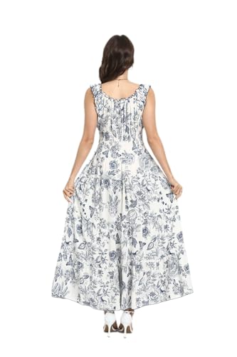 Image of OSTOO Women's 2026 Summer Boho Floral Print Tiered Casual Flowy Long Maxi Dress