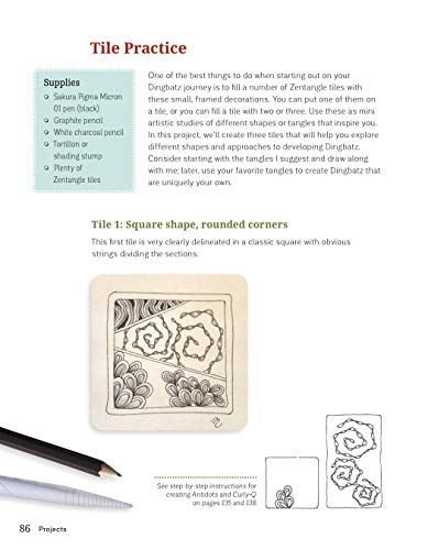 Zentangle(R) Dingbatz: Patterns & Projects for Dynamic Tangled Ornaments & Decorations (Design Originals) Learn How to Construct Fun Embellishments for Hand Lettering, Scrapbooking, & Art Journaling - Image 5