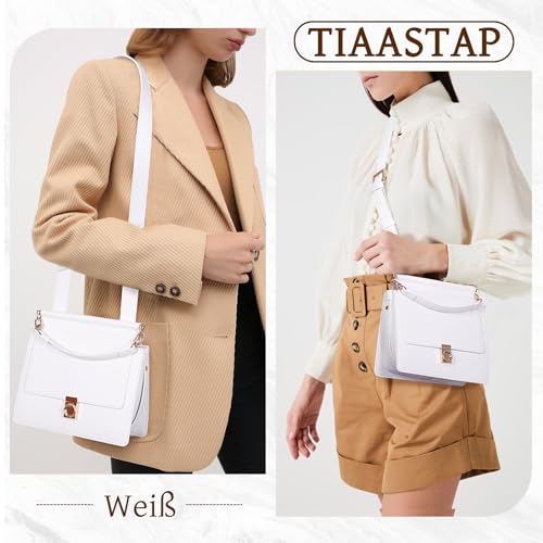 kleine Handtasche Damen Umhängetasche French Style Ledertasche Damen-Henkeltaschen Crossbody Bag Shoulder Bag Tote Bag Schultertasche Handbags mit Verstellbarer Gurt – Bild 3