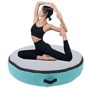 Air Track Mat opblaasbare gymnastiek, tumbling-mat, pvc, ronde yogamat, gymnastiekmat, met luchtpomp