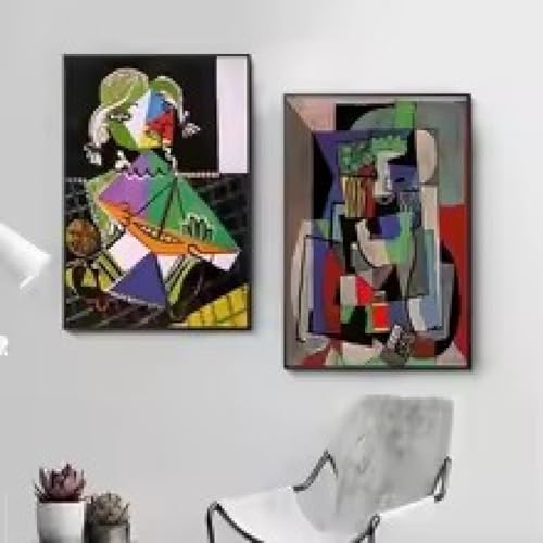 Affiche de graffiti abstrait pour décorer le salon avec un tableau sur toile encadré