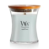 WoodWick Magnolia Birch Holiday Candle Gifts for Women and Men, 9.7 oz Medium Hourglass Candle with Crackling Wick
