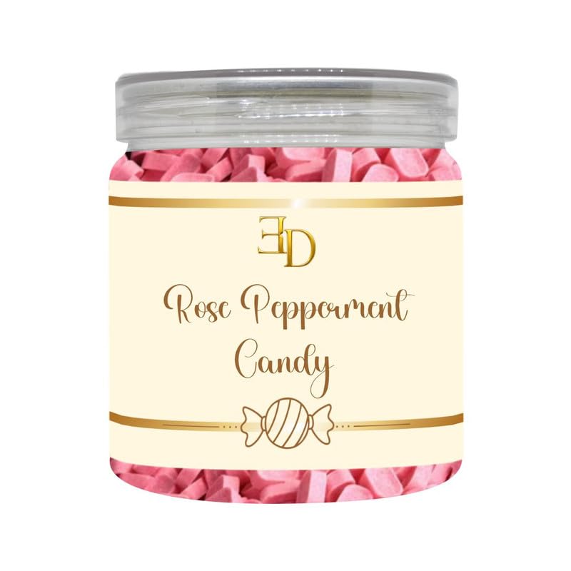 EDZZEL Rose Peppermint Candy - Refreshing Floral Mint Hard Candies