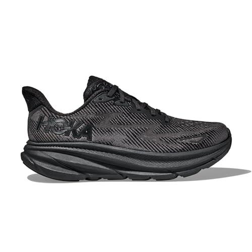 Hoka One One 1132210-BBLC M Clifton 9 Wide Hombre Black/Black EU 41 1/3