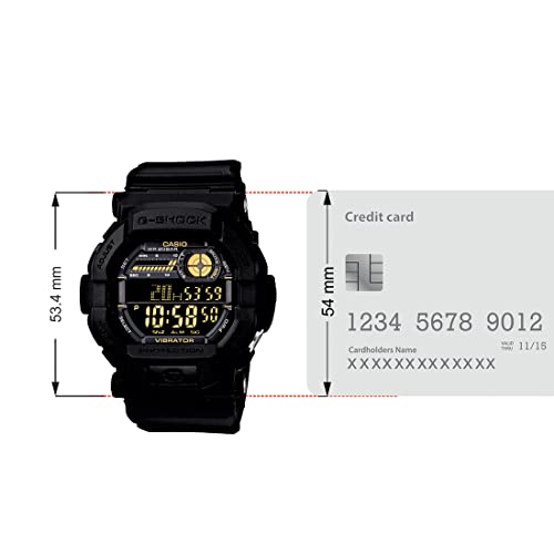 Casio G-Shock GD-350-1BDR Digital Dial Black Resin Strap Men's Watch Shock and 200M Water Resistant G441 - Image 6