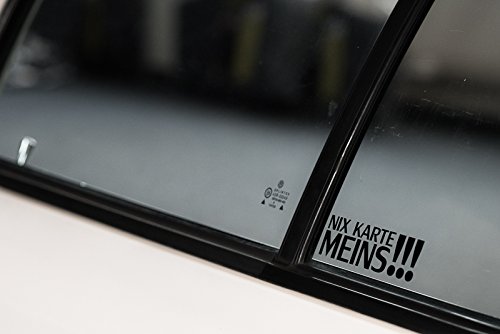 Adesivo Nix Karte MEINS Nero Lato Parabrezza Plott...