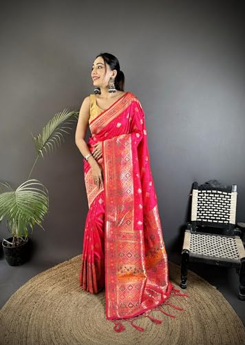 Pandadi Saree pink banarasi silk saree – image 2