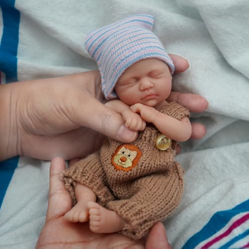 Muñeca Recién Nacido de Silicona 7 Pulgadas Realista miniatura 2