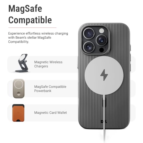 Image of DailyObjects PC Beam 2.0 Magnetic Protective Case Cover Compatible with iPhone 15 Pro Max|Magsafe|Camera & Body Protection|Anti Shock,Scratch Resistant|Precise Cutouts Design|Wireless Charging-Black