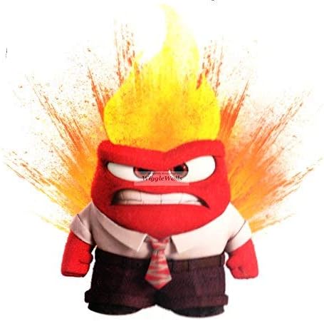 Calcomanía decorativa de vinilo autoadhesiva removible de 4 pulgadas, diseño de Anger Inside Out Movie Disney Pixar, decoración del hogar,