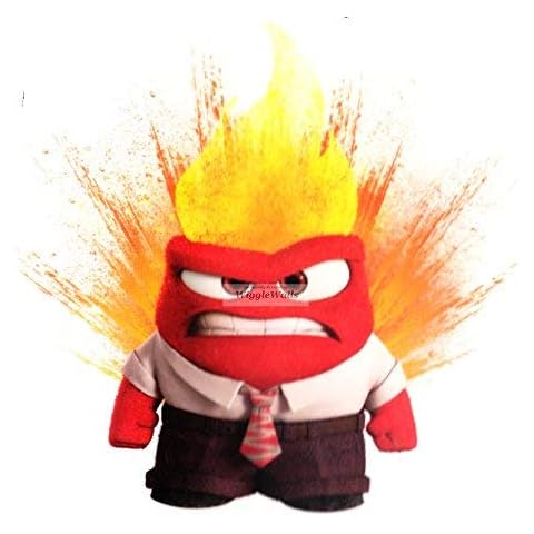 4 Inch Anger Inside Out Movie Disney Pixar Removable Peel Self Stick Adhesive Vinyl Decorative Wall Decal Sticker Art Kids Room Home Decor Boy Children Nursery Baby 4x4 Inch Tall C Cover