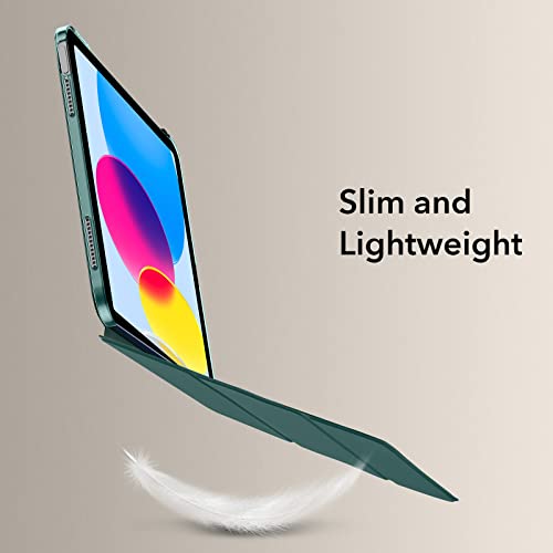 Image of ESR for iPad 10th Generation Cover (2022, 10.9 inch), iPad 10 Case, Auto Sleep and Wake, Trifold Stand, Lightweight Hard Back Cover, Ascend Trifold Case, Frosted Forest Green