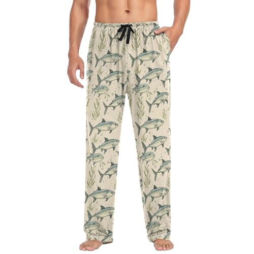 KLL Men Pajamas Pants Soft Warm Pajamas Bottoms Elastic Waist Sleep Pants for Men3
