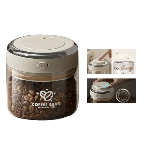stackbear Coffee Canister with Premium Glass - Airtight Coffee Container with One-Way CO2 Valve and...