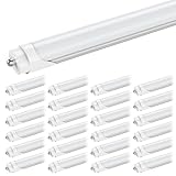 CNSUNWAY 8FT LED Bulbs, 45W 5400LM 6000K Super Bright, FA8 Single Pin LED Light Tube, Frosted Cover, Ballast Bypass, F96T12 Fluorescent Light Bulbs Replacement, ETL Listed (25-Pack)